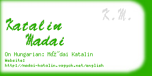 katalin madai business card